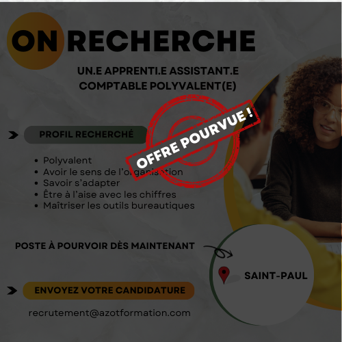 Poste à pourvoir en comptabilité et en alternance 