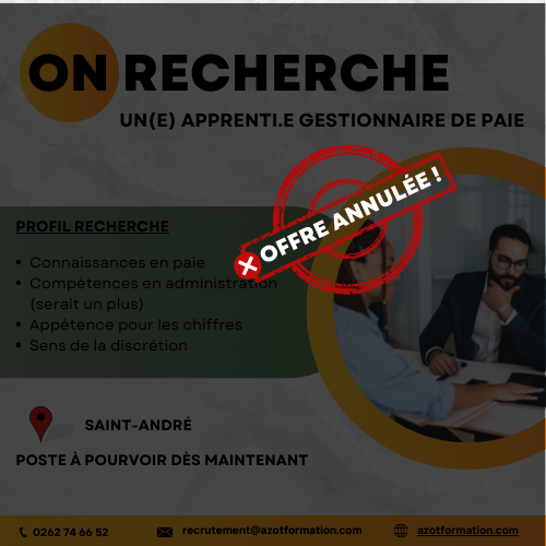 ODE annulé - gestionnaire en paie - EST 